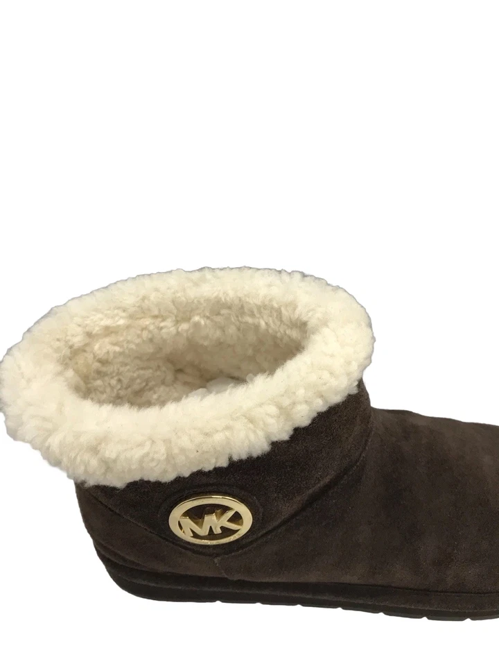 Michael Kors MK Piel de Oveja Botín de Invierno Tobillo Marrón Gamuza BOTA DERECHA SOLO 9M Foto 2 de 4
