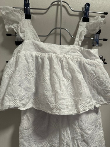 Cotton On Ruffle Eyelet Floral Embroidered Set Girls 5 - Picture 3 of 5