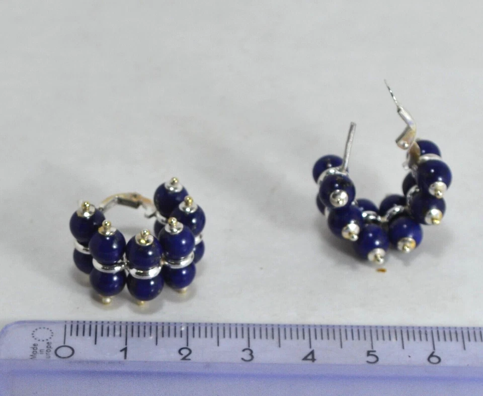 ORECCHINI ARGENTO 925 BRUCHI IN LAPIS 6 mm ARGENTO NATURALE AGHT 0940 - Immagine 3 di 3