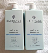 2 x Hairitage Body Lotion CEDARWOOD & NEROLI Vegan Sulfate Free 14fl oz