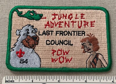 1984 LAST FRONTIER COUNCIL Boy Scout Pow Wow PATCH BSA Jungle Adventure Badge