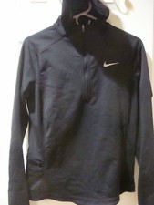 Women's Nike Thermal Dri-FIT Quarter-Zip Running Hoodie Black 685808 010 SZ S,M