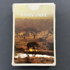Pan Am Airlines Vintage 1970s Playing Cards Africa Stardust Made in USA