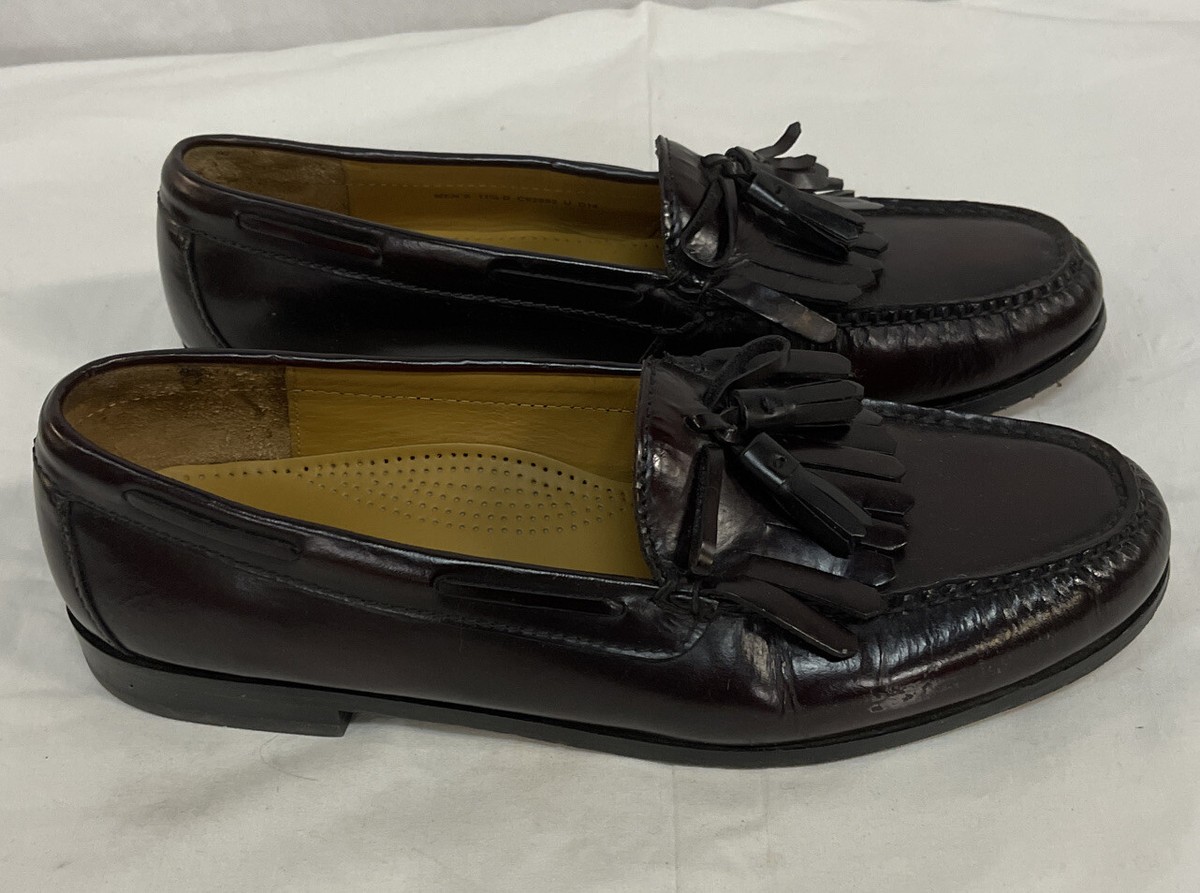 Cole Haan Mens 9D Burg. Leather Pinch Tassel Kiltie Loafers C02692 Dress Shoes Cole Haan Pinch Tassel - FREE Shipping & FREE Returns  main image 4