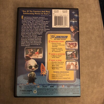 Chicken Little (DVD, 2005) Disney Zach Braff Don Knotts
