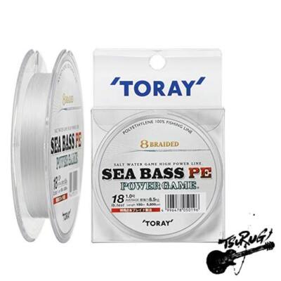 Toray Sea Bass PE Power Game  164.0 yd (150 m)  No. 1  18 lbs  White