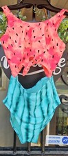 CAT  JACK MULTICOLOR GIRLS SWIMSUIT SZ. S 6/7 