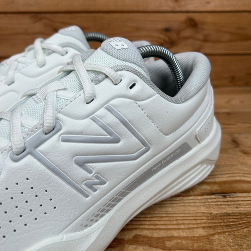New Balance 696 Turnschuhe Herren Größe UK 8 Weiß Allcourt Leder Tennisschuhe W5 - Bild 9 von 13