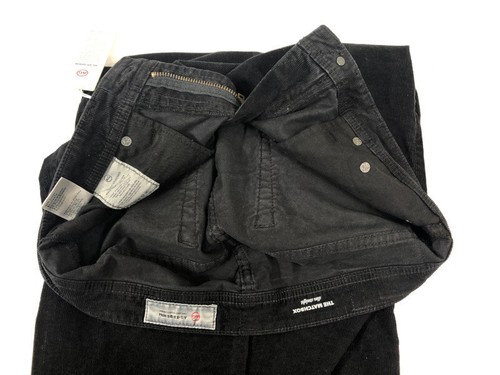 Pantalón de pana recto delgado 31 azufre negro verdadero AG Adriano Goldschmied Matchbox - Imagen 14 de 16