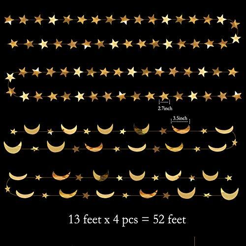 Gold Star-Moon Party-Decorations Garland - 12pcs Twinkle Little Star - View #12