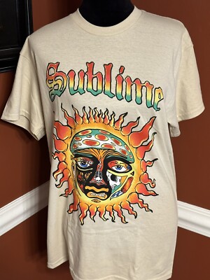 Tan Sublime Logo Tee T-Shirt Medium NWOT Unworn Colorful | eBay
