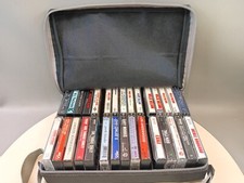 30 Country Music Cassettes Various Artists W/Carrying Case Brooks Nelson Gill