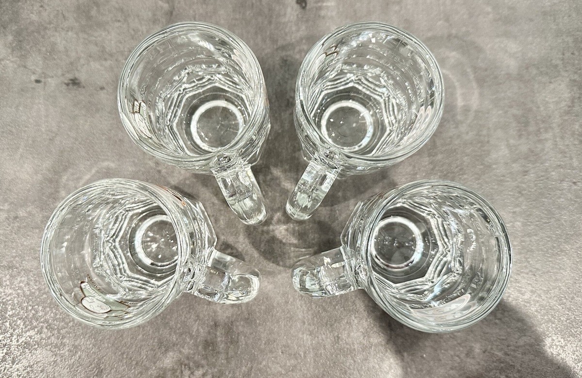 4 Vintage A&W Root Beer Grandpa Burger Special Edition Glass Shot