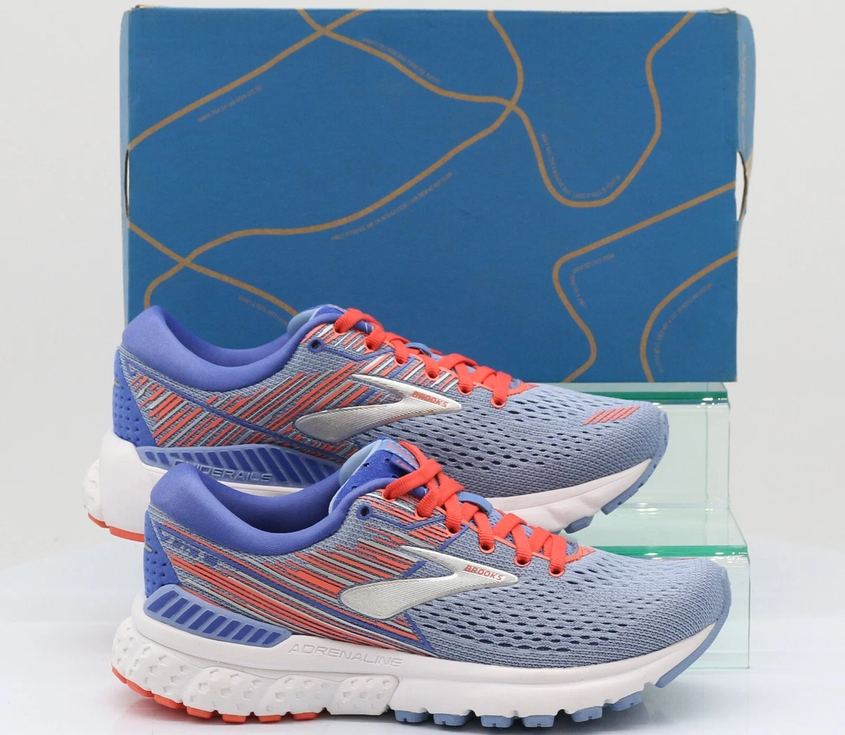 BROOKS ADRENALINE GTS 19 WOMENS RUNNING TRAINERS UK 3 EU 35.5 BLUE