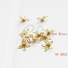 60 Pieces Raw Brass Bead Cap with NO HOLE - Flower Cap 9mm 2010C 