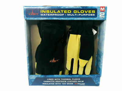 2-Pack | HABIT Insulated Waterproof Multi-Purpose Gloves | Size M Medium