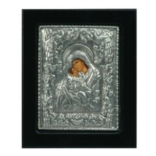 Set di 6 icone religiose in metallo   7x9 cm