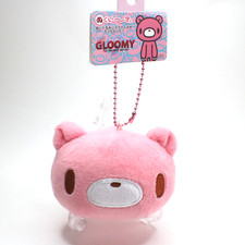 Gloomy Bear Plush Mascot Squishy Ball Chain - Pink Round Face Japan 2024 New