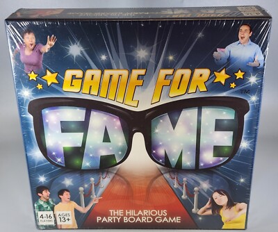 GAME FOR FAME~The Hilarious Party Board Game~BRAND NEW! 2015 (Factory Sealed)