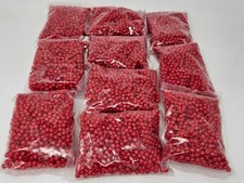 Bulk Lot 10,000 Red Plastic Pony Beads Small 5mm x 7mm Kids Jewelry Crafts