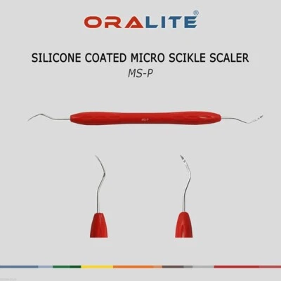 ORALITE MINI SICKLE SCALER MS-P SILICONE COATED DENTAL INSTRUMENT PERIODONTAL GRACEY CE