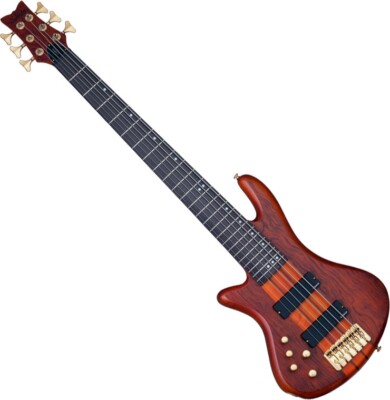 Schecter Stiletto Studio-6 Left-Handed Electric Bass Honey Satin
