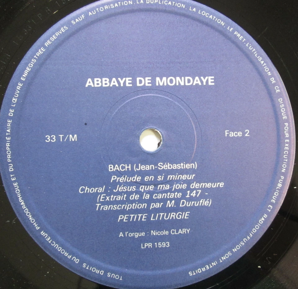 ORGVES & Office Choral Communautaire Abbaye de Mondaye 10" Vinyl NEAR MINT - Image 2 of 4