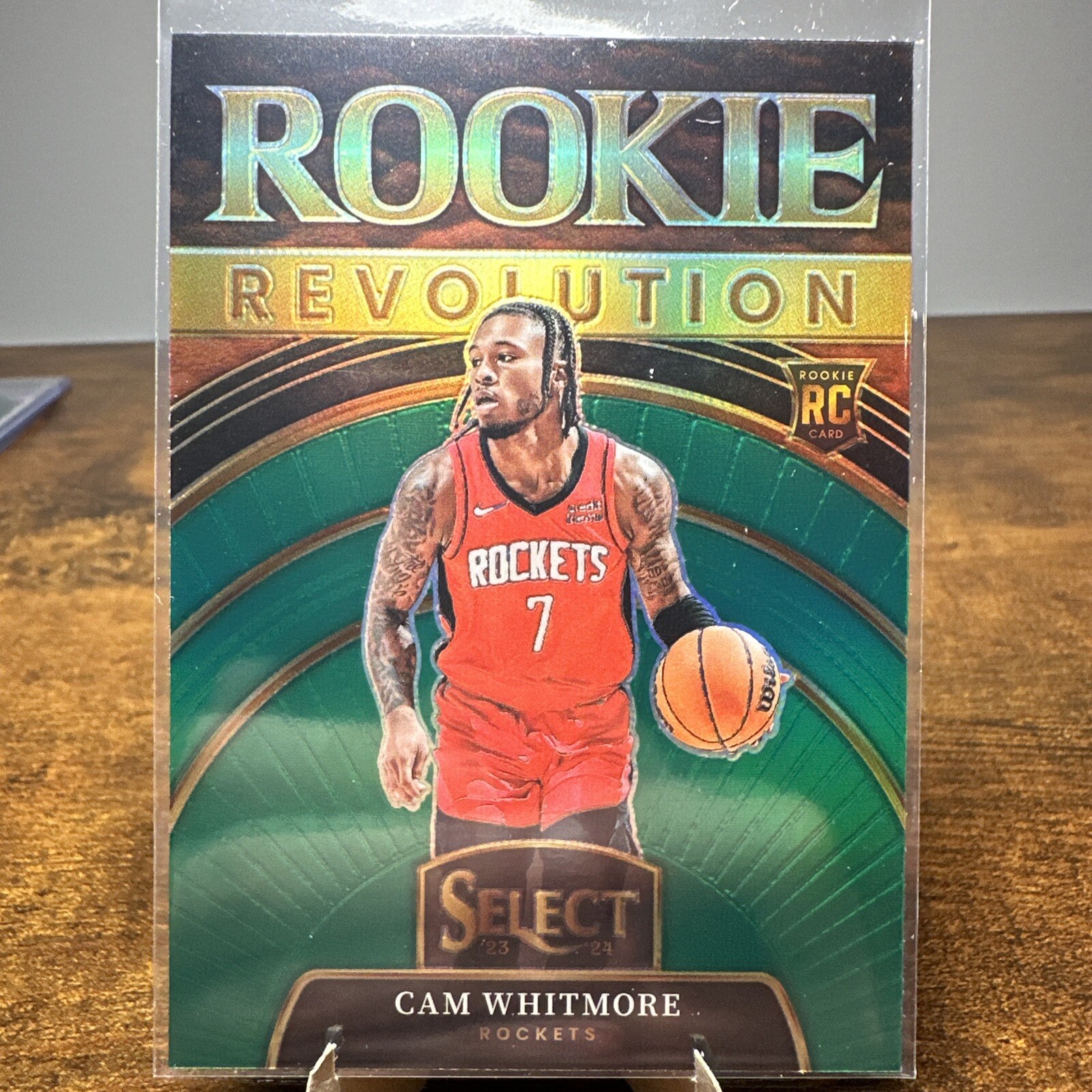CAM WHITMORE 2023-24 Panini Select Rookie Revolution Green Prizm RC Rockets