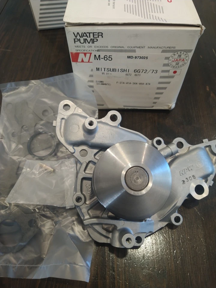 NPW 发动机水泵 M-65 适合 2000 - 2012 年三菱 Eclipse 日本制造 — 第 2/3 张图片