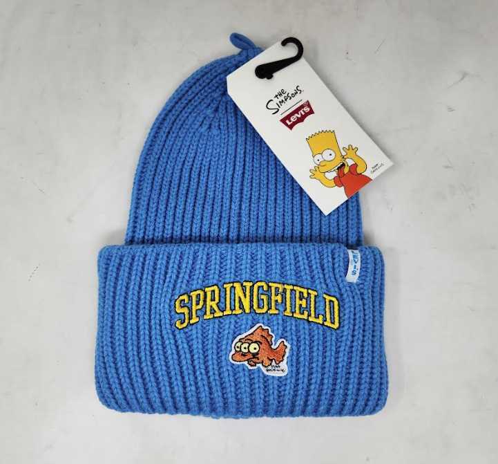 NEW UNISEX LEVI'S X THE SIMPSONS COLAB SPRINGFIELD FISH OVERSIZED BEANIE