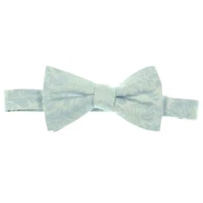 Ryan Seacrest Distinction Mens Wolter Leaf Silk Jacquard Bow Tie Blue Leaf