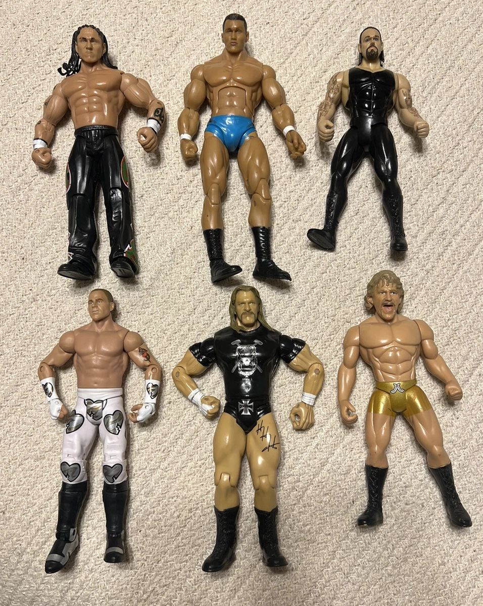Lot 6 Vintage WWW WWE JAKKS Wrestler ACTION Figures 2003 2010