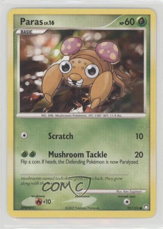 Paras Pokémon Diamond & Pearl Mysterious Treasures #92 2007
