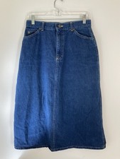 Vintage 1970s Lee Riders dark wash high waist denim western skirt