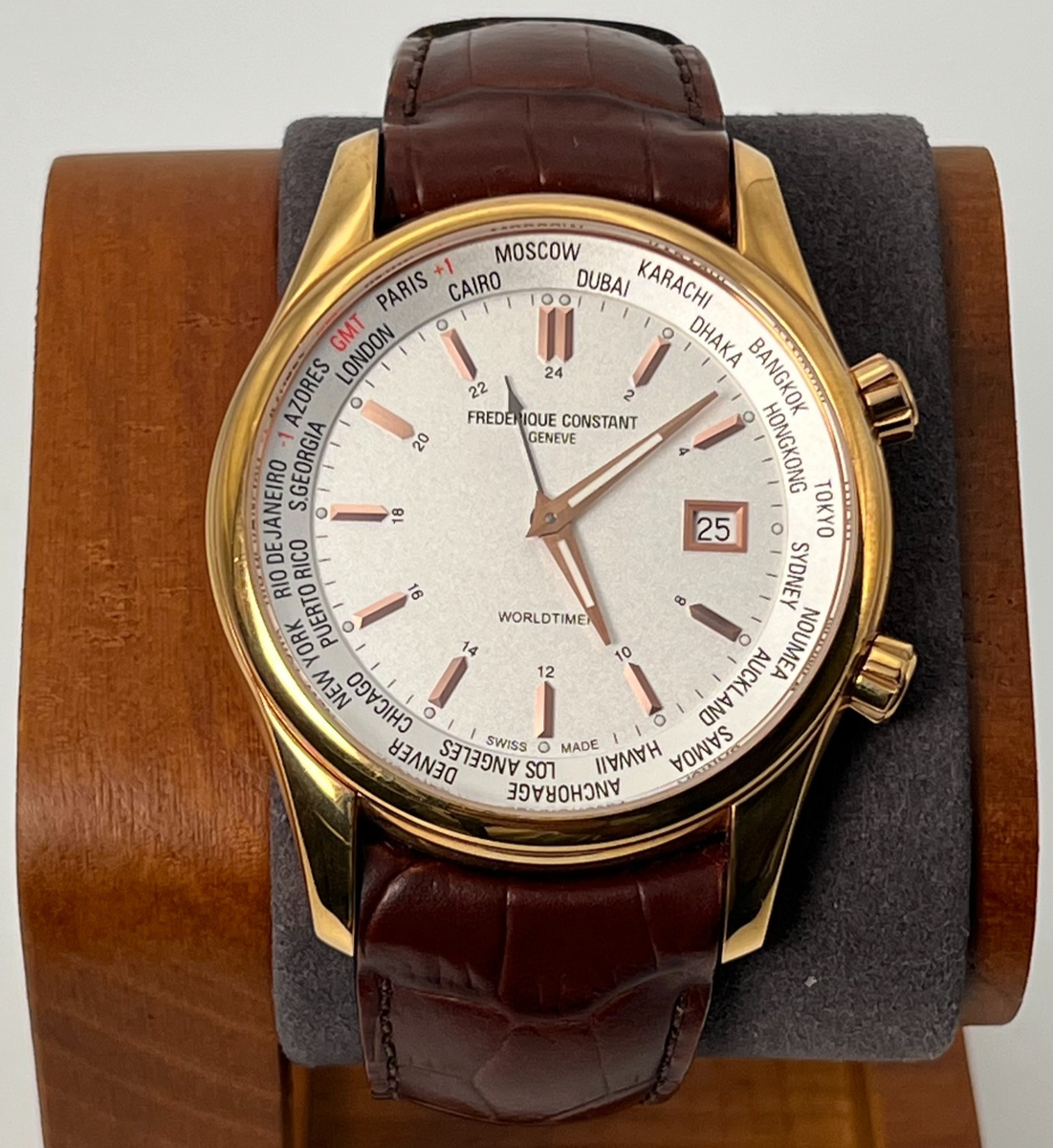 Frederique Constant FC-255X6B4/5/6 Quartz World Time Men Watch