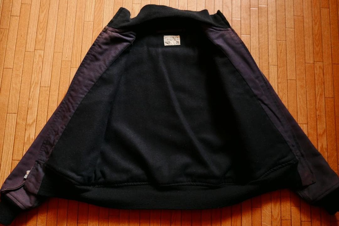 Buzz Ricksons Deck Jacket Navy Cotton Wool Lined … - image 8