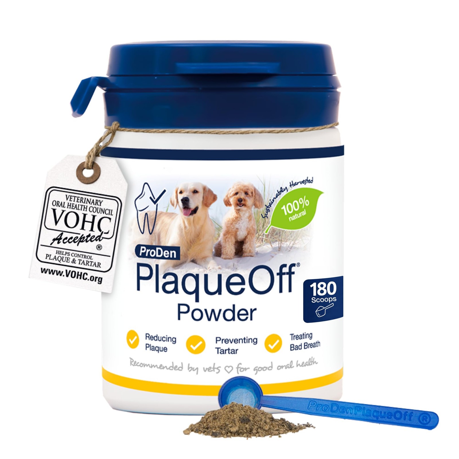 ProDen PlaqueOff Powder for Dogs & Cats Tartar & Bad Breath Remover 100% Natural
