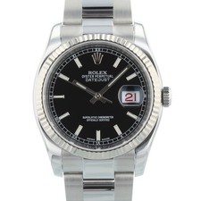 Rolex Datejust 36 116234 Black Dial Roulette Steel Oyster 2017 Box and Papers