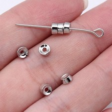 40/100 PCS Antique Silver 2mm Hole Round Spacer Finding Bead 4X4mm GGS48-A37