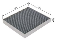 Bosch Pollenfilter 1X FüR Kia Sportage Rio Iv Hyundai Kona Solaris Stonic