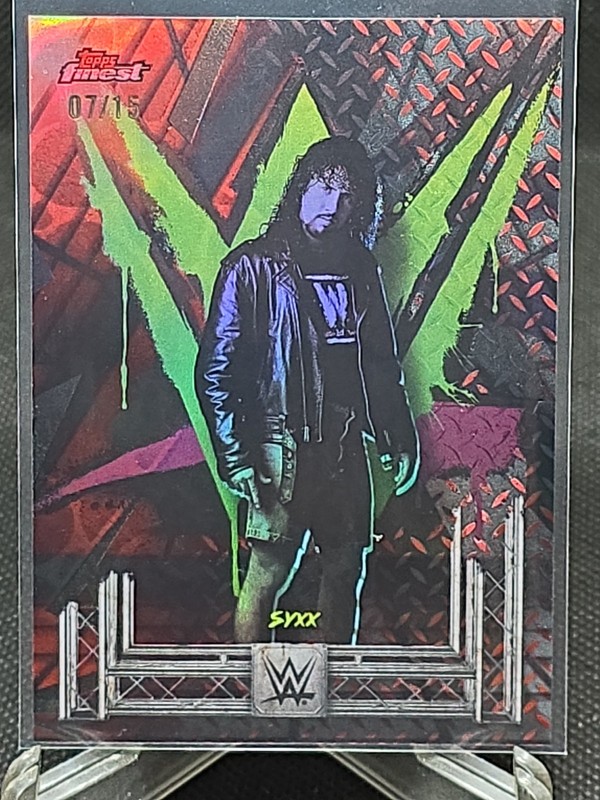 2025 Topps Finest WWE SYXX Red & Black Vapor Uncommon 1-2-3 Kid XPAC #'d /15 