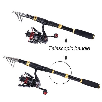 Sougayilang Fishing Rod Reel Combo with Telescopic Fishing Pole