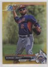 2017 Bowman Chrome Prospects Gold Refractor 20/50 Desmond Lindsay #BCP179 z5w