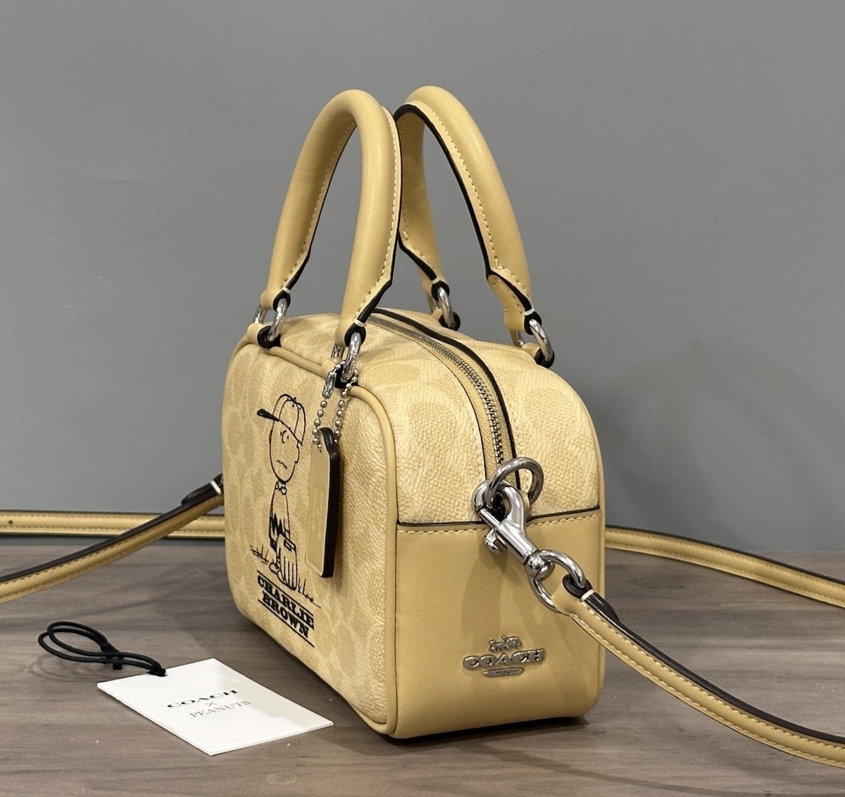 Coach X Peanuts CBJ63 Satchel Crossbody Bag In Signature Canvas