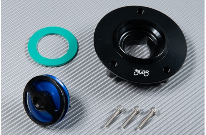 Bouchon de réservoir en aluminium bleu usiné pour Suzuki GSXR 750 millésimes 2011-2017