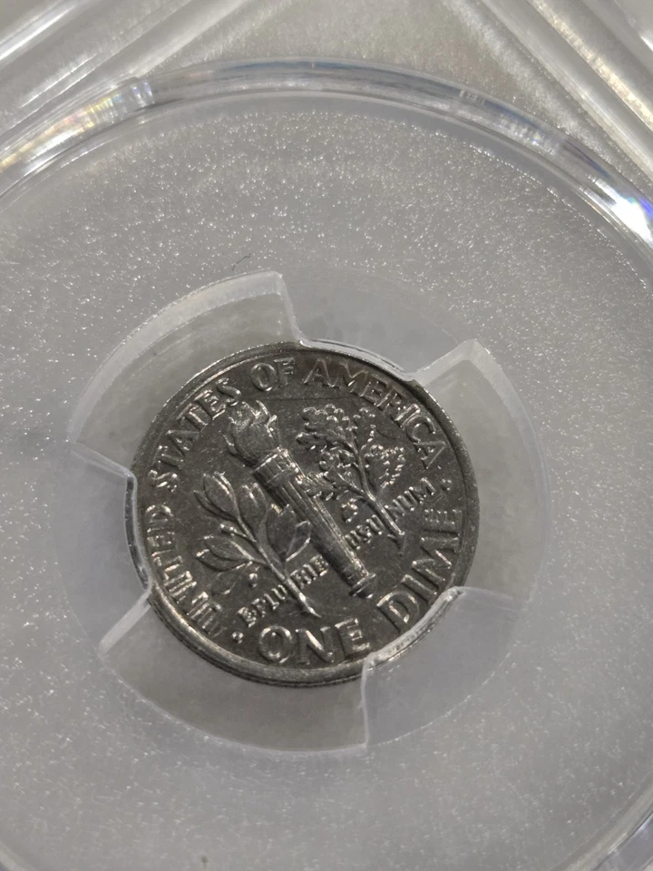 1988 P Dime - Clashed Dies PCGS AU53 - Image 3 of 4