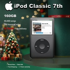 New Sealed Apple iPod Classic 7th 160GB Gray New Battery Mp3 Players SSD Modded