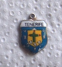 Bettelarmband Wappen Anhänger - Teneriffa - Wappen - Spanien - 800 Silber !