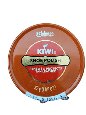 Kiwi Shoe Polish Tan Leather 32g 1/8oz SC Johnson Made in Honduras