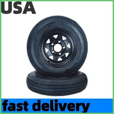 2PC 5.30-12 5.30x12 530-12 Trailer Tires w/12"Rim 5 Lug on 4.5" 6PR Load Range C